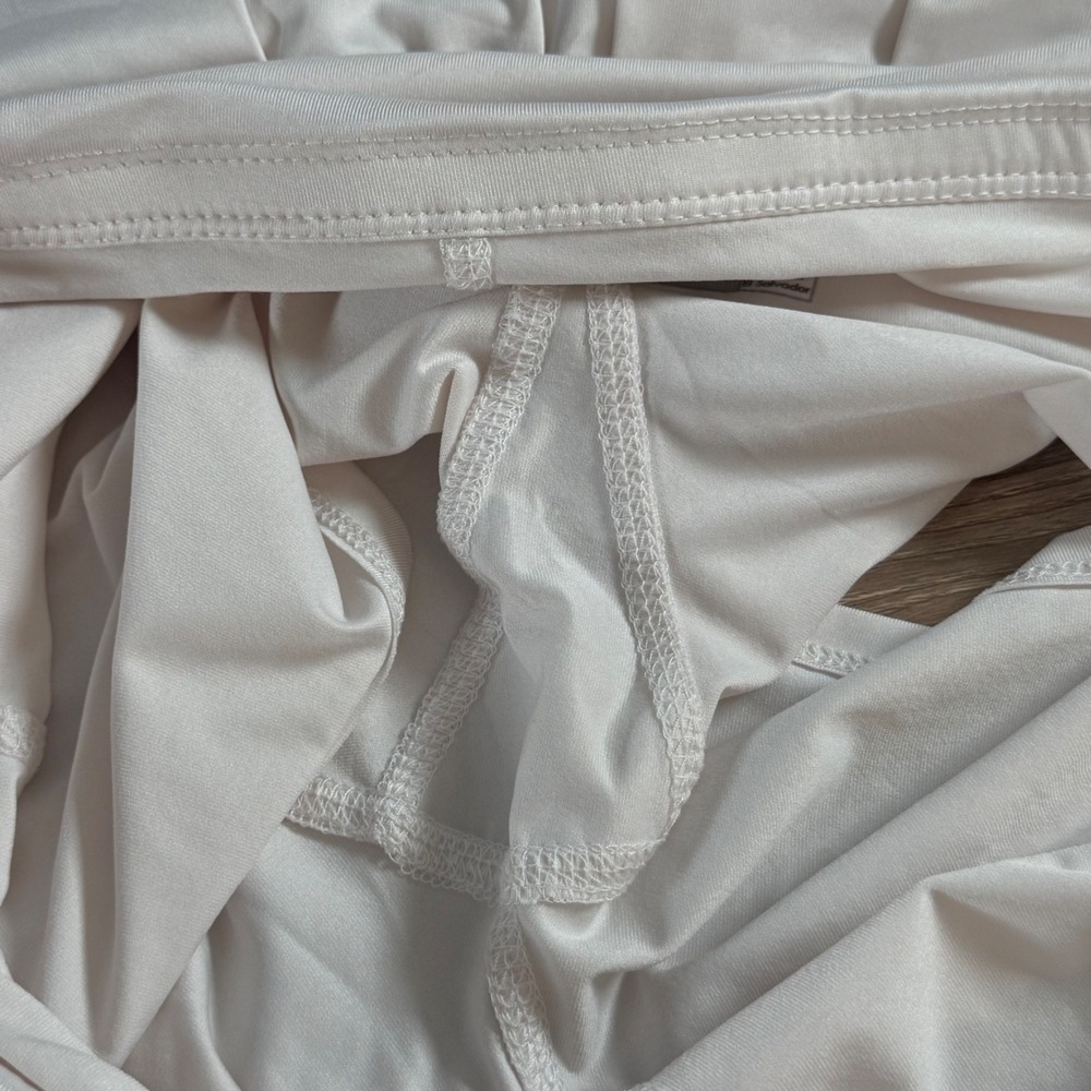 Lucky in Love Sahara Pleat Tier Tennis Skort Women XL White Embroidered Athletic - Picture 7 of 8